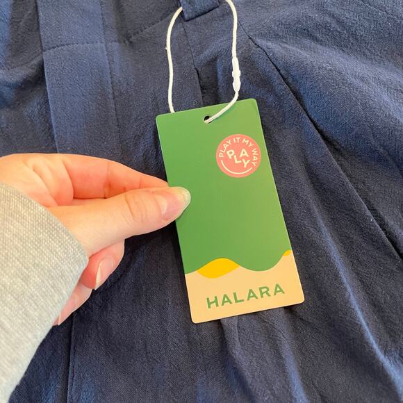 NWT Halara High Waisted Wide Leg Pants Blue Size Small - Picture 5 of 10